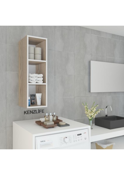 Kenzlife mutfak dolabı ıtır 090.030.30 crd 2 raflı kapaksız ofis banyo kiler evrak kitaplık