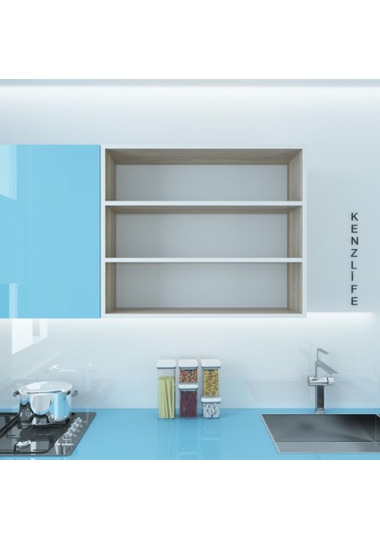 Kenzlife mutfak dolabı ıtır 090.090.30 crd 2 raflı kapaksız ofis banyo kiler evrak kitaplık