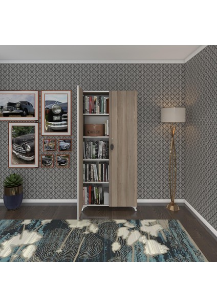 Kenzlife 2 kapılı dolap çilem 188*070*032 crd kilitli ayaklı banyo mutfak ofis kitaplık ayakkabılık kiler