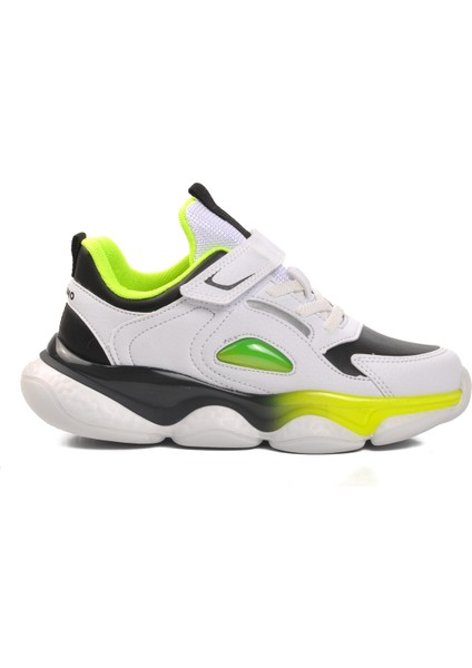 Walkway Beyaz-Fosfor Sarı Çocuk Spor Ayakkabı modelleri