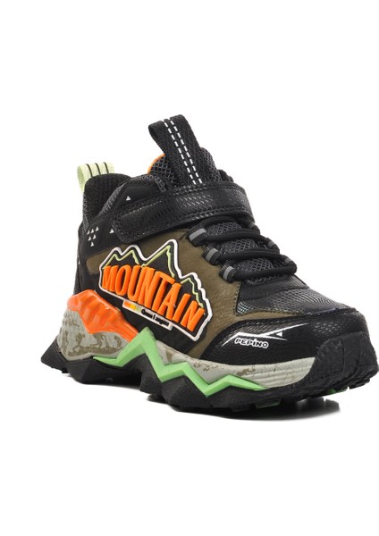Walkway Siyah-Turuncu Çocuk Spor Ayakkabı