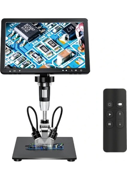 DM12 10.1 ''hdmı Dijital Mikroskop 2000X IPS Ekranlı 20MP Lehimleme Mikroskobu