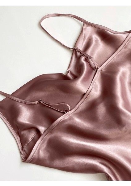 Degaje Yaka Saten Gecelik modelleri