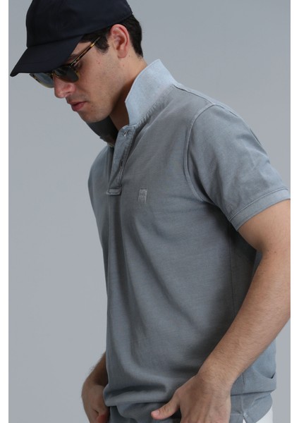 Vernon Smart Erkek Polo Tişört Gri