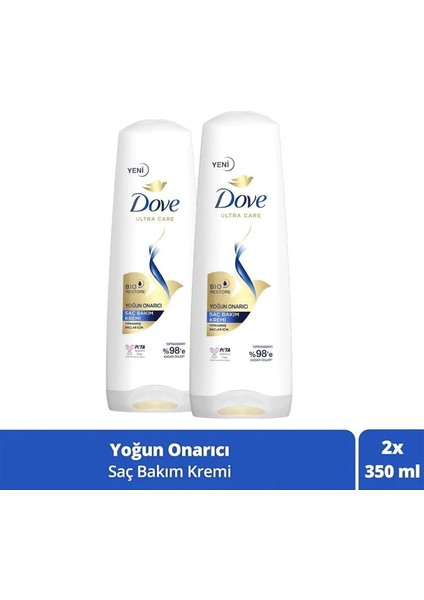 Saç Bakım Kremi Yoğun Onarıcı Yıpranmış Saçlar Için 350 ml X2