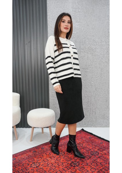 Çizgili Hırka Beyaz fırsatları