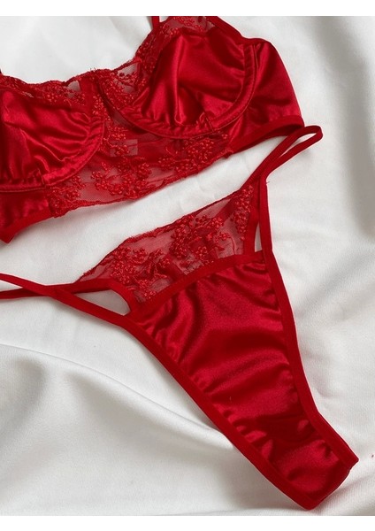 Dantel Detaylı Saten Sütyen Takım modelleri