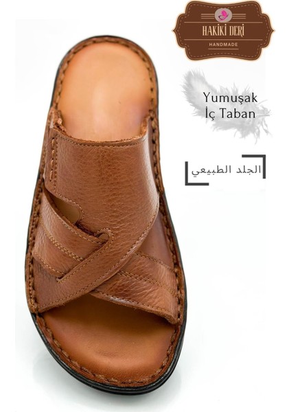 Gerçek Deri Erkek Terlik Hafif Terlik Deri G Şır Taba