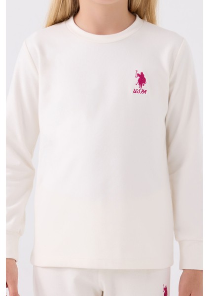 Kız Çocuk Beyaz Uzun Kol Pijama Takım fırsatları