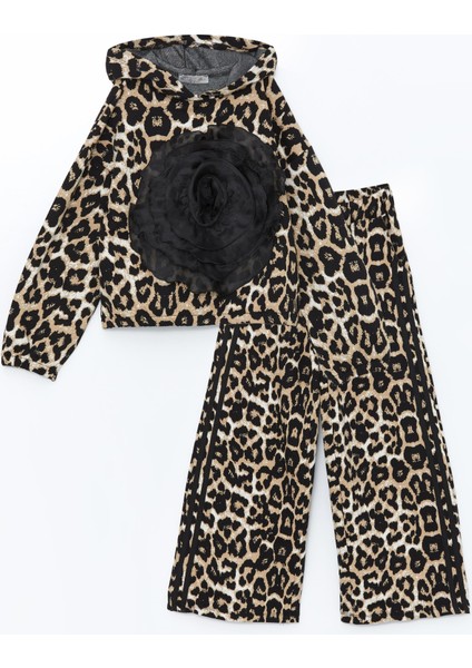 Kız Çocuk Leopar Takım