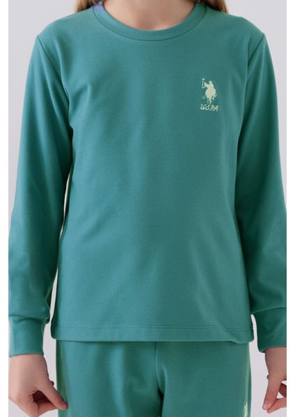 Kız Çocuk Yeşil Uzun Kol Pijama Takım fırsatları