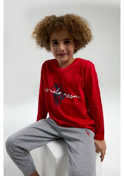 U.S. Polo Assn.. Erkek Çocuk Kırmızı Uzun Kol Pijama Takım fiyatları