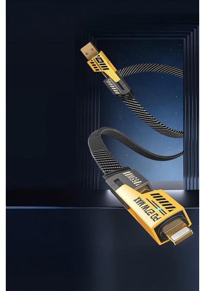 U150 4-In-1 USB , Type-C To Ligthning , Type-C 100W-65W Hızlı Şarj ve Data Kablosu fiyatları