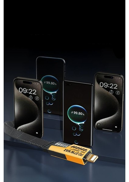 U150 4-In-1 USB , Type-C To Ligthning , Type-C 100W-65W Hızlı Şarj ve Data Kablosu modelleri