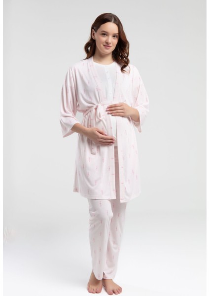 Kadın Beyaz Lohusa 3lü Takım fiyatları