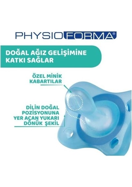 PhysioForma Mini Soft 2'li Emzik 2-6 Ay Erkek