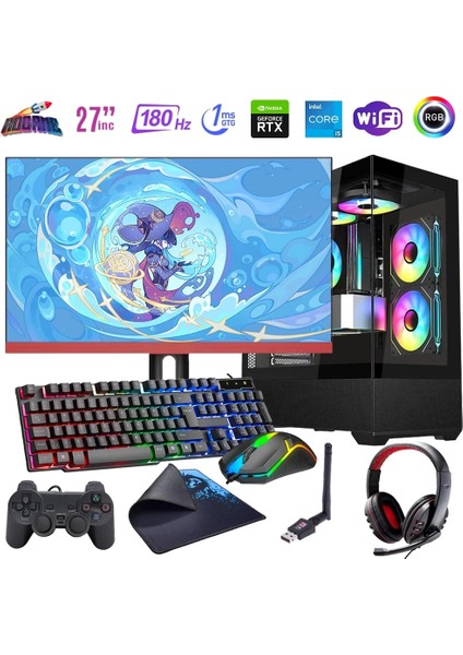 I5 13400F 32GB Ddr4 1tb M2 8gb RTX4060 27" 180Hz Mon. Oyun Bilgisayarı (Gaming Set)