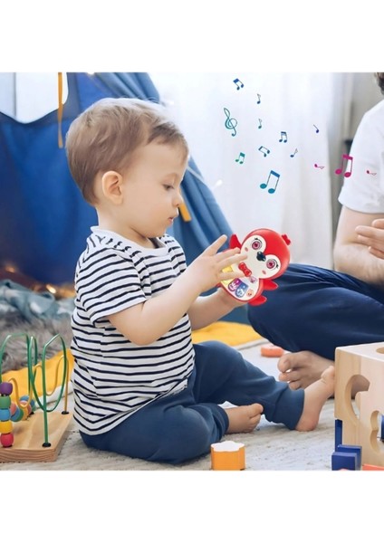 Işıklı Sesli Müzikli Sevimli Penguen Bebek Piyanosu Eğitici Piyano Oyuncak