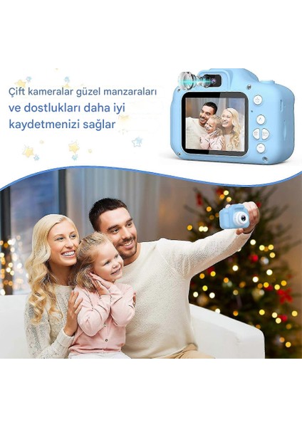 Selfie Çocuk Kamerası En Iyi Doğum Günü Hediyeleri Dijital Video Kamera Fotoğraf Makinesi
