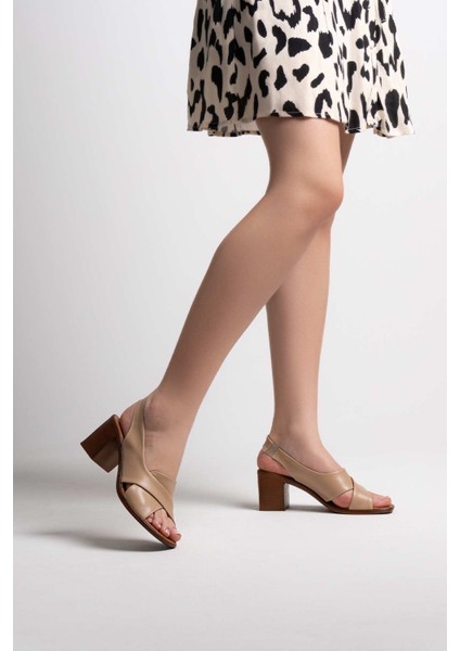 New Lares Nude Kadın Topuklu Sandalet