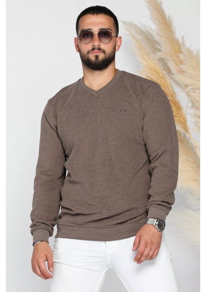 Erkek V Yaka Selanik Sweatshirt