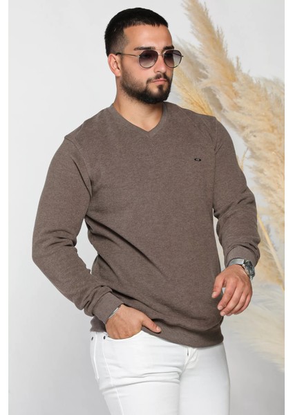 Erkek V Yaka Selanik Sweatshirt