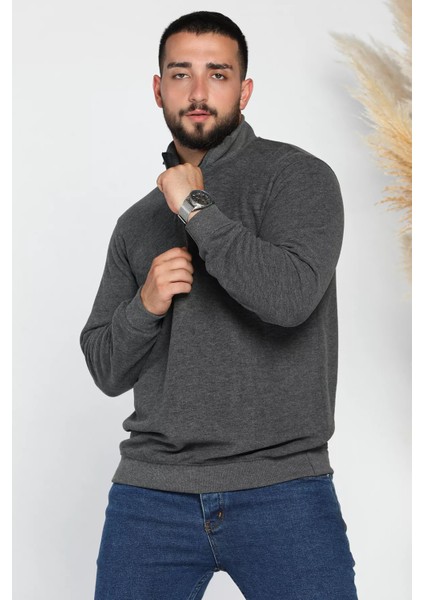 Erkek Yarım Balıkçı Selanik Sweatshirt