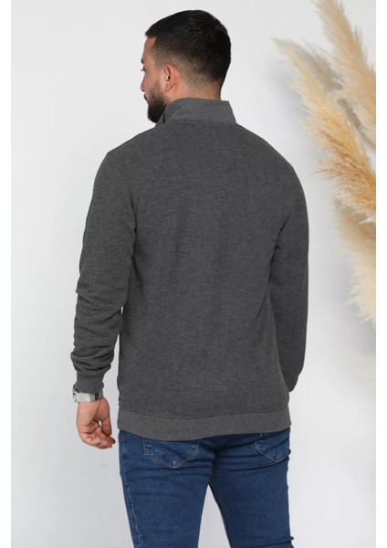 Erkek Yarım Balıkçı Selanik Sweatshirt