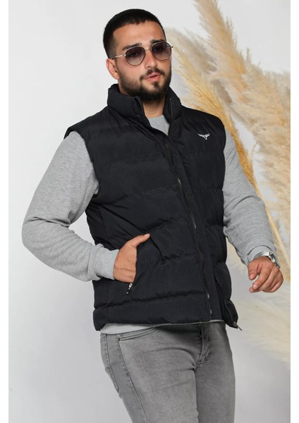 Erkek Nakış Detaylı Şişme Yelek P-00012644