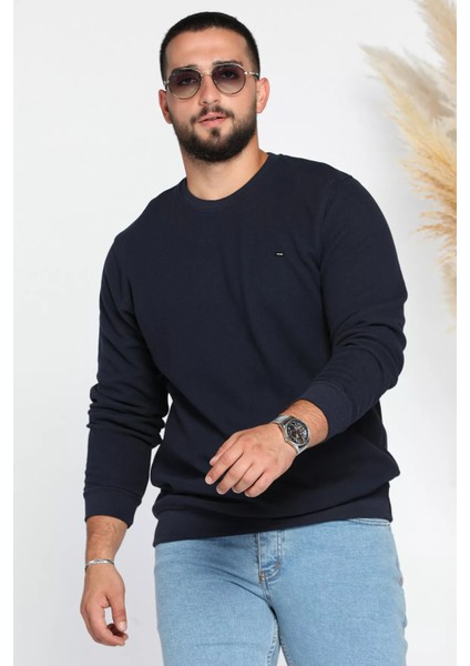 Erkek Bisiklet Yaka Selanik Sweatshirt