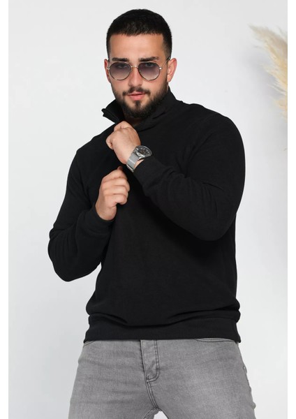 Erkek Yarım Balıkçı Selanik Sweatshirt