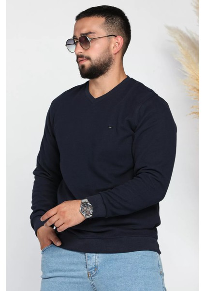 Erkek V Yaka Selanik Sweatshirt