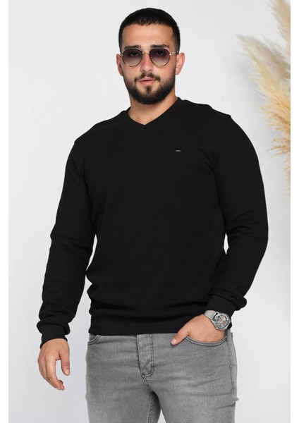 Erkek V Yaka Selanik Sweatshirt