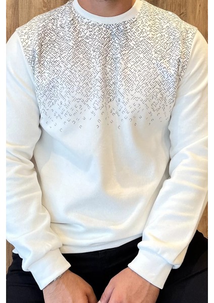 Erkek Kendinden Desenli Selanik Sweatshirt modelleri