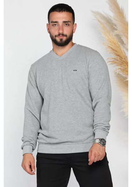 Erkek V Yaka Selanik Sweatshirt