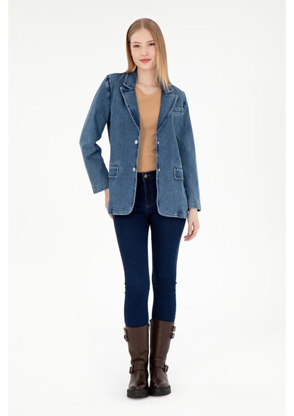 Kadın Açık Mavi Gömlek Jean 50291133-DN0021 fırsatları