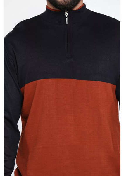 Erkek Yarım Boğazlı Renk Garnili Triko Kazak fırsatları