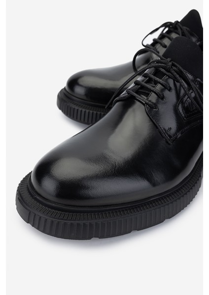 Erkek Deri Siyah Açma Casual Ayakkabı 987 145 Erk Ayk SK24-25 Siyah Acma modelleri