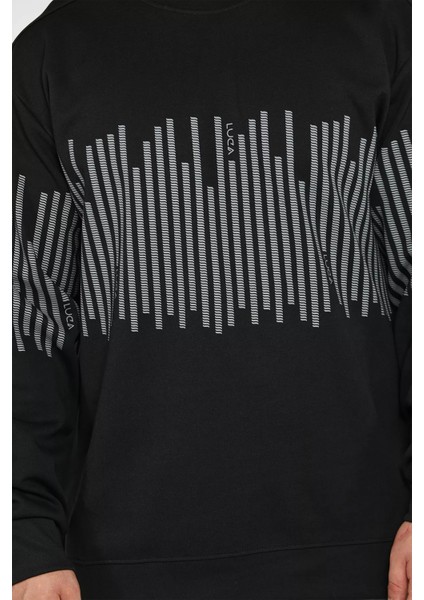 Erkek Bisiklet Yaka Baskılı Sweatshirt fırsatları