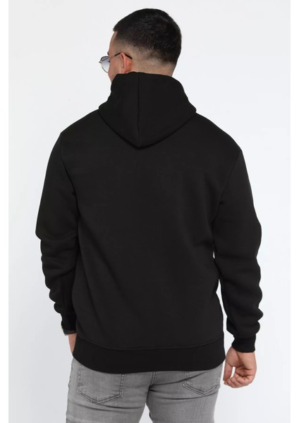 Erkek Kapüşonlu Nakışlı Şardonlu Üç Iplik Sweatshirt modelleri