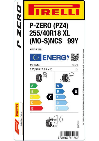 255/40 R18 99Y Xl Pzero Mo Oto Yaz Lastiği (Üretim Yılı: 2023)