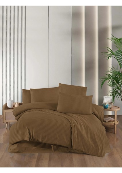 Marlenka Home Tex Lüx Saten Nevresim Takımı Çizgili fiyatları