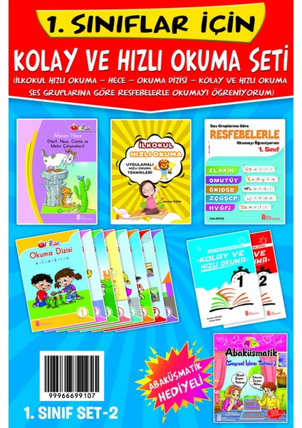 1. Sınıf Kolay Ve Hızlı Okuma Seti