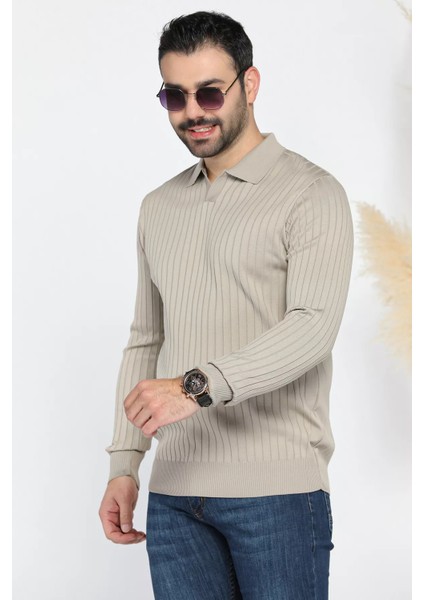 Erkek Polo Yaka Triko Kazak P-00012852