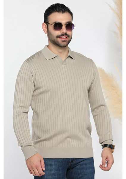 Erkek Polo Yaka Triko Kazak P-00012852 fiyatları