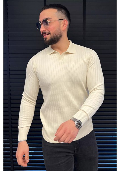 Erkek Polo Yaka Triko Kazak P-00012852 fiyatları