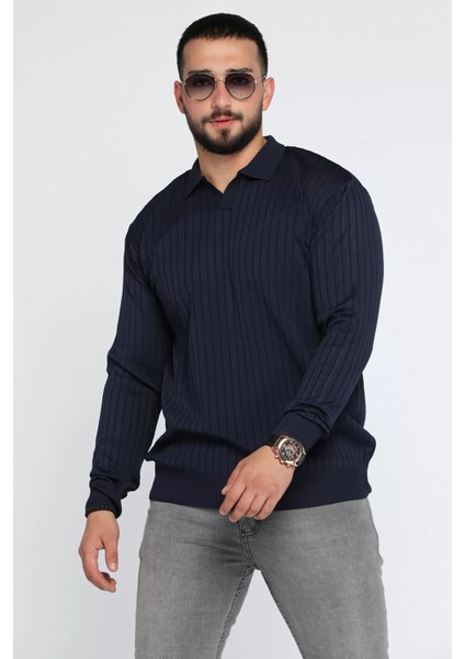 Erkek Polo Yaka Triko Kazak