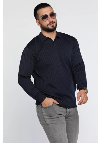 Erkek Polo Yaka Triko Kazak