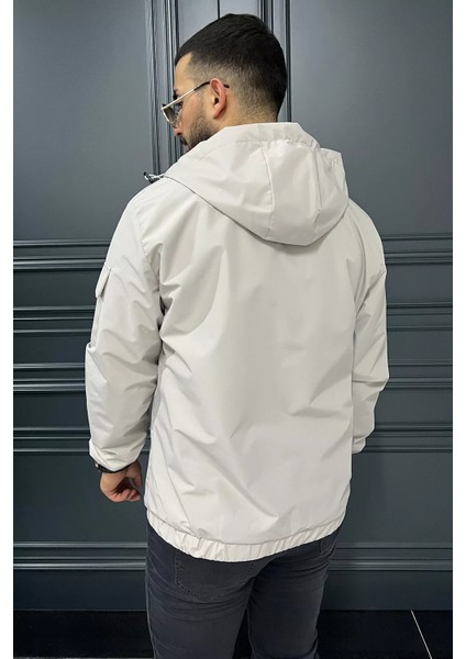 Kapüşonlu Astarlı Kol Cep Detaylı Erkek Mevsimlik Mont modelleri