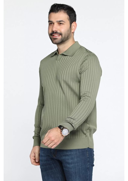 Erkek Polo Yaka Triko Kazak